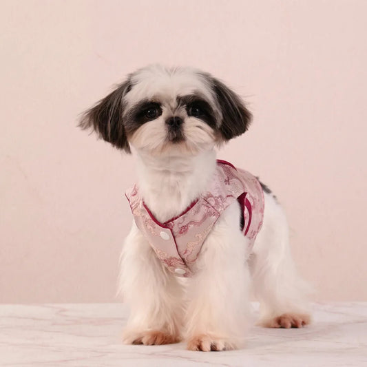 ORIENTAIL | Auspicious Radiance Imperial Pink & Gold Dragon Brocade Vest